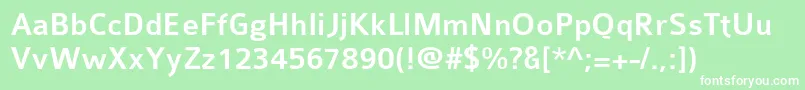 Colabmed Font – White Fonts on Green Background
