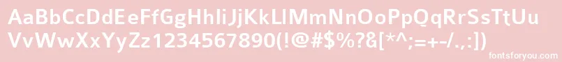 フォントColabmed – ピンクの背景に白い文字
