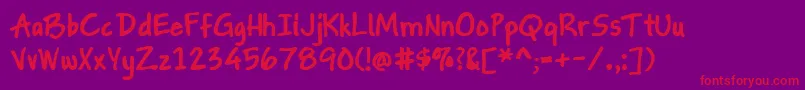 GapstownAhBold Font – Red Fonts on Purple Background