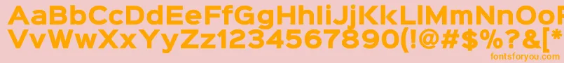 Sinkinsans800black Font – Orange Fonts on Pink Background