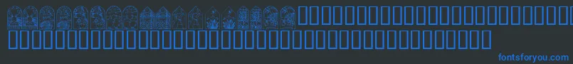 KrEasterWindows Font – Blue Fonts on Black Background