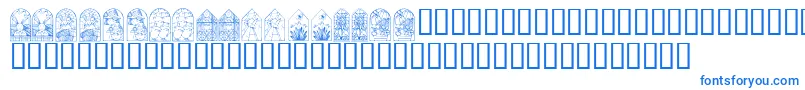KrEasterWindows Font – Blue Fonts on White Background