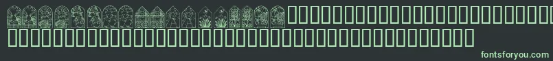 KrEasterWindows Font – Green Fonts on Black Background
