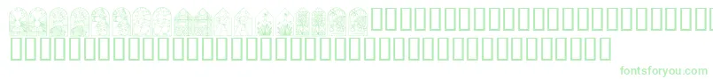 KrEasterWindows Font – Green Fonts on White Background