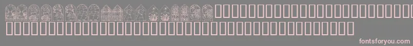 KrEasterWindows Font – Pink Fonts on Gray Background