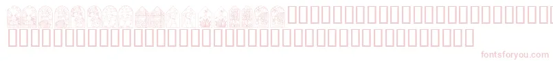 KrEasterWindows Font – Pink Fonts on White Background