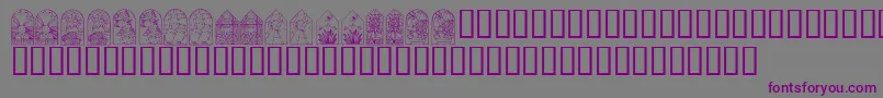 KrEasterWindows Font – Purple Fonts on Gray Background