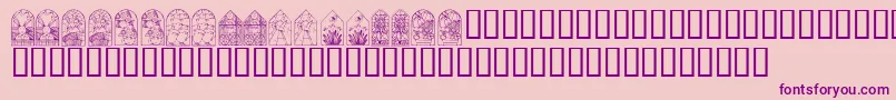 KrEasterWindows Font – Purple Fonts on Pink Background