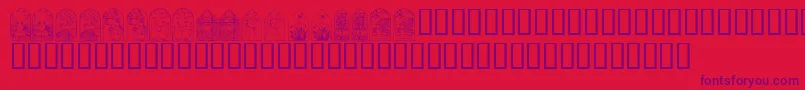 KrEasterWindows Font – Purple Fonts on Red Background