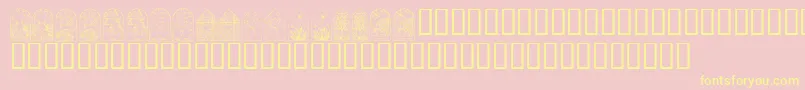 KrEasterWindows Font – Yellow Fonts on Pink Background