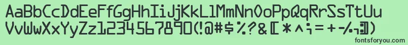 フォントOcr1ssk – 緑の背景に黒い文字