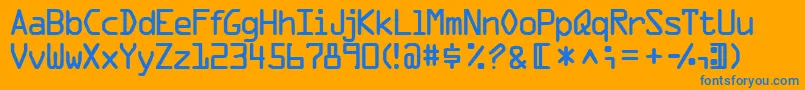 Ocr1ssk Font – Blue Fonts on Orange Background