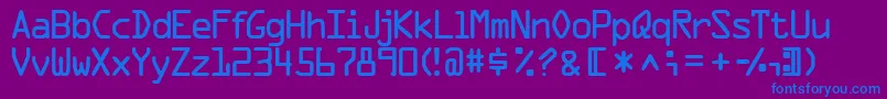 Ocr1ssk Font – Blue Fonts on Purple Background