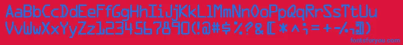 Ocr1ssk Font – Blue Fonts on Red Background