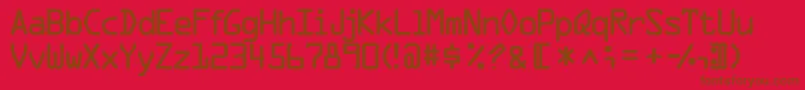 Ocr1ssk Font – Brown Fonts on Red Background