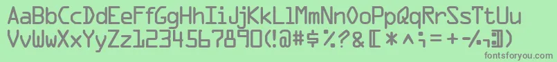 Ocr1ssk Font – Gray Fonts on Green Background