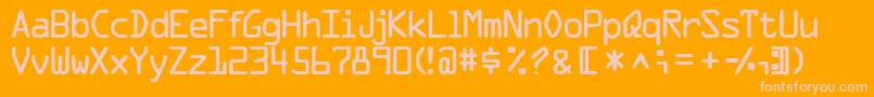 Ocr1ssk Font – Pink Fonts on Orange Background