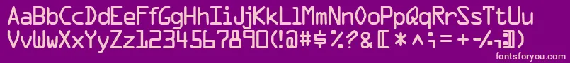 Ocr1ssk Font – Pink Fonts on Purple Background