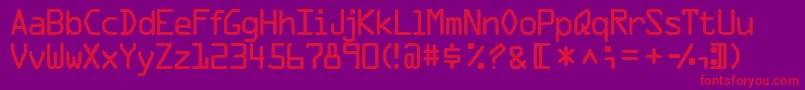 Ocr1ssk Font – Red Fonts on Purple Background