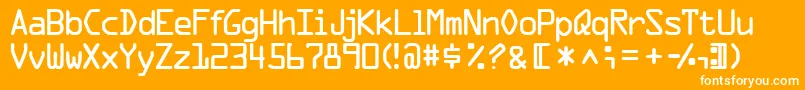 フォントOcr1ssk – オレンジの背景に白い文字