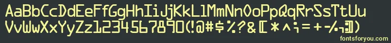 Ocr1ssk Font – Yellow Fonts on Black Background
