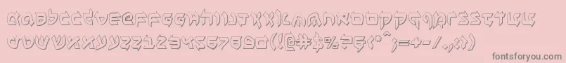 Benzion3D Font – Gray Fonts on Pink Background