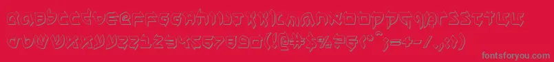 Benzion3D Font – Gray Fonts on Red Background