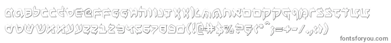 Benzion3D Font – Gray Fonts on White Background