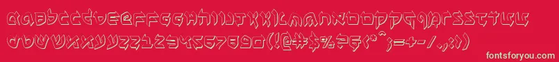 Benzion3D Font – Green Fonts on Red Background
