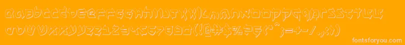 Benzion3D Font – Pink Fonts on Orange Background