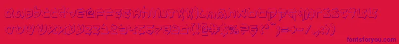 Benzion3D Font – Purple Fonts on Red Background