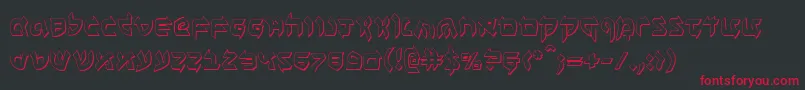 Benzion3D Font – Red Fonts on Black Background