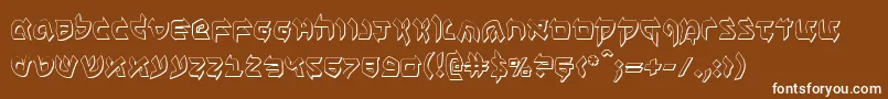 Benzion3D Font – White Fonts on Brown Background