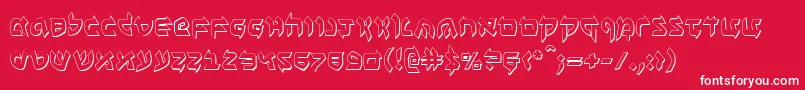 Benzion3D Font – White Fonts on Red Background