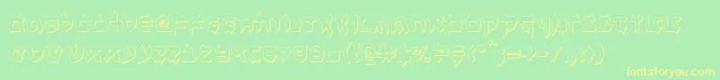 Benzion3D Font – Yellow Fonts on Green Background