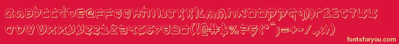 Benzion3D Font – Yellow Fonts on Red Background