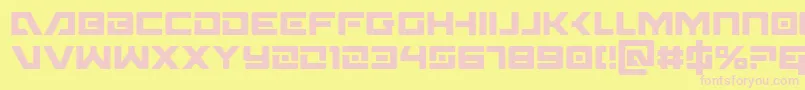 WildcardCondensed Font – Pink Fonts on Yellow Background