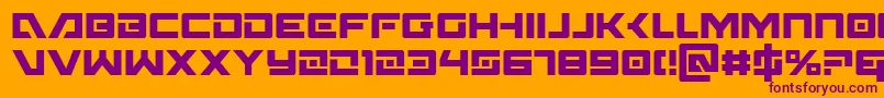 WildcardCondensed Font – Purple Fonts on Orange Background