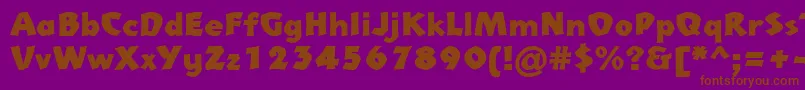 Normadica31Db Font – Brown Fonts on Purple Background