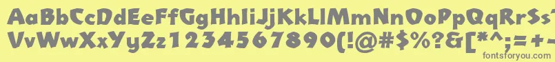 Normadica31Db-Schriftart – Graue Schriften auf gelbem Hintergrund