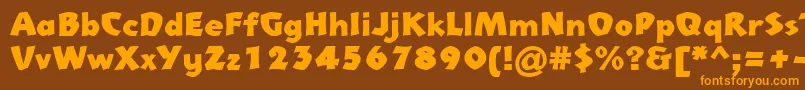 Normadica31Db Font – Orange Fonts on Brown Background