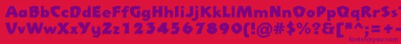 Normadica31Db Font – Purple Fonts on Red Background