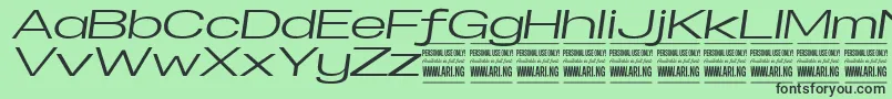 SpecifypersonalExexpmediumital Font – Black Fonts on Green Background