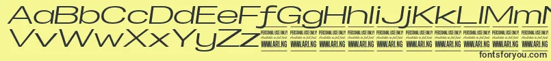 SpecifypersonalExexpmediumital Font – Black Fonts on Yellow Background