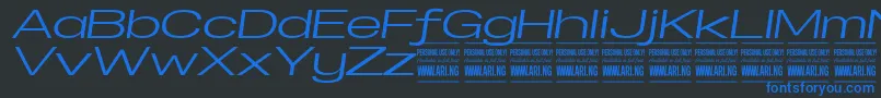 SpecifypersonalExexpmediumital Font – Blue Fonts on Black Background