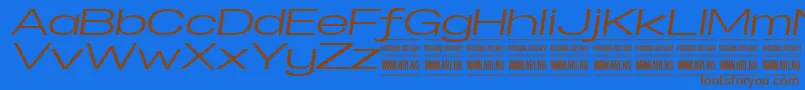 SpecifypersonalExexpmediumital Font – Brown Fonts on Blue Background
