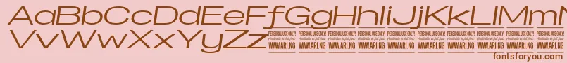 SpecifypersonalExexpmediumital Font – Brown Fonts on Pink Background