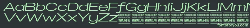 SpecifypersonalExexpmediumital Font – Green Fonts on Black Background