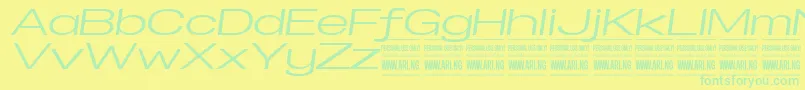SpecifypersonalExexpmediumital Font – Green Fonts on Yellow Background