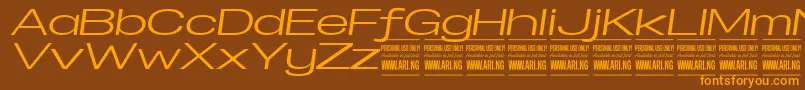 SpecifypersonalExexpmediumital Font – Orange Fonts on Brown Background